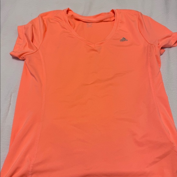 Neon orange Adidas workout top - Picture 1 of 3